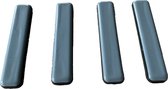 FSW-Products - 4 Stuks - Teflon Meubelglijders - 7.5 x 1.5 cm - Rechthoek - Meubelvilt - Vloerglijders - Meubelonderzetters - Zelfklevend - Bescherming van Vloer en Meubel - Stoelp