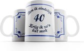 Kut mok 40 jaar |Ben ik eindelijk 40 jaar krijg ik zo’n kutmok| Mok verjaardag |Cadeau mok| Grappige mok  | Kuttegel 40 jaar