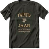 20 Jaar Legendarisch Gerijpt T-Shirt | Mos - Ivoor | Grappig Verjaardag en Feest Cadeau Shirt | Dames - Heren - Unisex | Tshirt Kleding Kado | - Donker Grijs - L