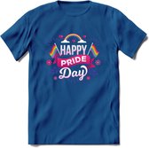 Pride Day | Pride T-Shirt | Grappig LHBTIQ+ / LGBTQ / Gay / Homo / Lesbi Cadeau Shirt | Dames - Heren - Unisex | Tshirt Kleding Kado | - Donker Blauw - L