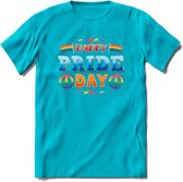 Pride Day | Pride T-Shirt | Grappig LHBTIQ+ / LGBTQ / Gay / Homo / Lesbi Cadeau Shirt | Dames - Heren - Unisex | Tshirt Kleding Kado | - Blauw - S