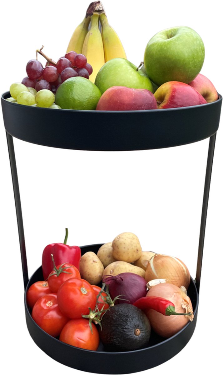 Fruit etagère keramiek, 3 verdiepingen, met porselein, dessert, fruitmand, etagère, 3