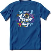 Pride Day | Pride T-Shirt | Grappig LHBTIQ+ / LGBTQ / Gay / Homo / Lesbi Cadeau Shirt | Dames - Heren - Unisex | Tshirt Kleding Kado | - Donker Blauw - S