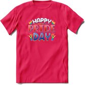 Pride Day | Pride T-Shirt | Grappig LHBTIQ+ / LGBTQ / Gay / Homo / Lesbi Cadeau Shirt | Dames - Heren - Unisex | Tshirt Kleding Kado | - Roze - XXL