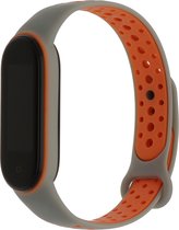 Bandje Voor Xiaomi Mi 5/6 Dubbel Sport Band - Grijs Oranje - One Size - Horlogebandje, Armband