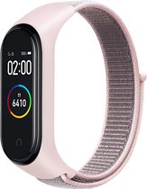 Xiaomi Mi band 3/4/5/6 nylon sport loop band - pink sand - Geschikt voor