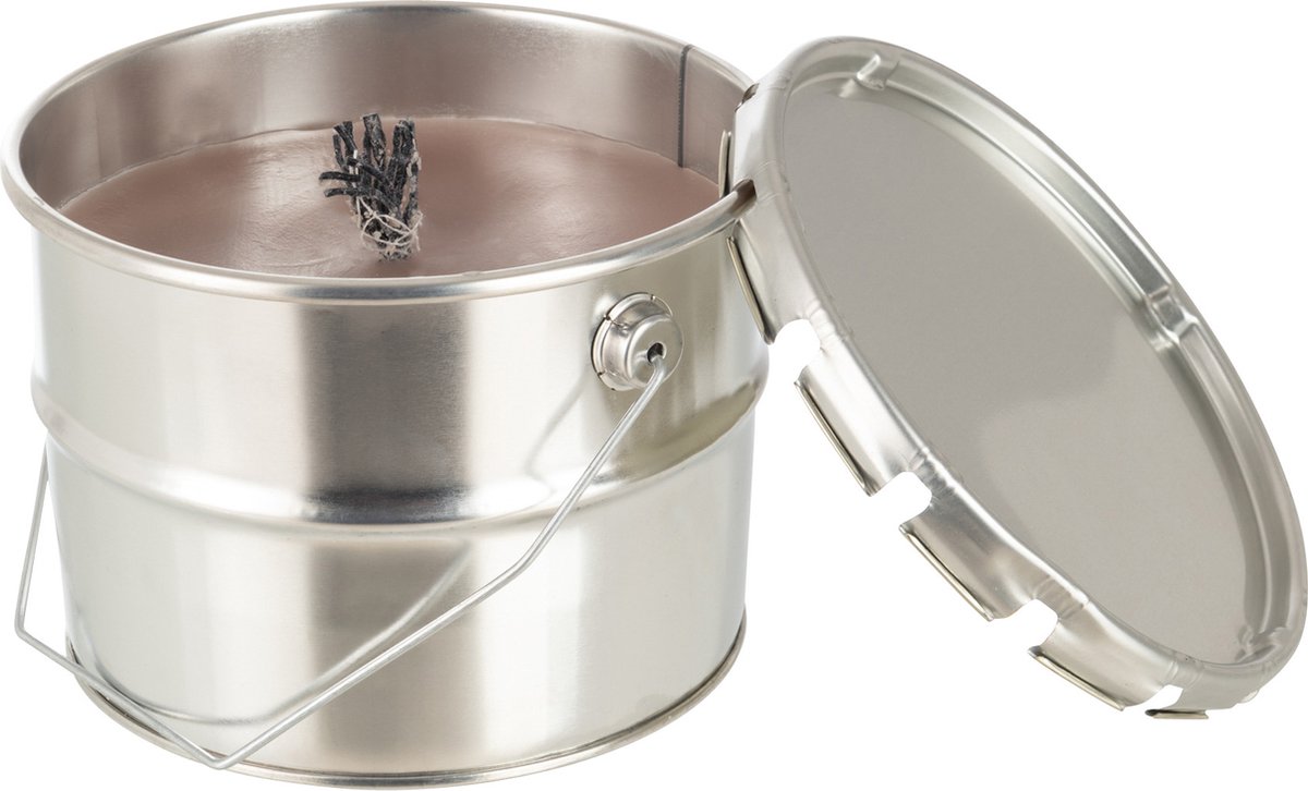 J-Line Buitenkaars 50U - Outdoor - Sfeerkaars 19.5x19.5x (h)13.5 cm - bruin