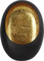 Non-branded Waxinelichthouder Eggy 44,5 Cm Staal Zwart/goud