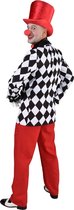 Magic By Freddy's - Pierrot Kostuum - Colbert Grote Ruit Circus Pierrot Man - - XL - Carnavalskleding - Verkleedkleding
