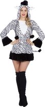 Wilbers - Zebra Kostuum - Populaire Prooi Voor De Roofdieren Zebra - Vrouw - - Maat 46-48 - Carnavalskleding - Verkleedkleding