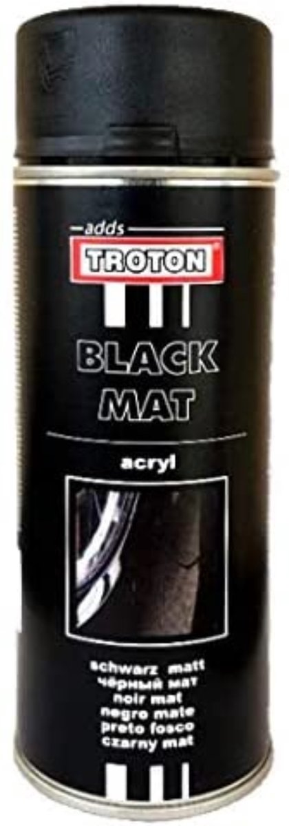 TROTON | Mat zwart | Spuitbus | 400ml | RAL9005 mat