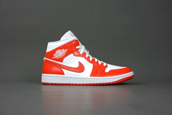 Nike Air Jordan 1 Mid, White/Habanero Red-White, Kentucky Red, BQ6472 116,  EUR 37.5 | bol.com