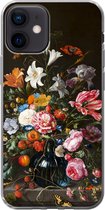 Geschikt voor iPhone 12 hoesje - Vaas met bloemen - Jan Davidsz de Heem - Kunst - Siliconen Telefoonhoesje