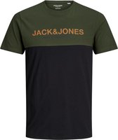 Jack & Jones T-shirt Block Tee forest night (Maat: 6XL)