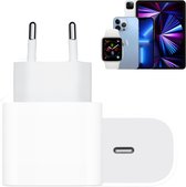 USB C  Adapter iPhone - Snellader met iPhone Power Delivery 20W - Oplader USB-C Charger - iPhone Oplaadstekker geschikt voor iPhone 13/13 Pro/13 Mini/13 Pro Max/12/12 Pro/11/ 11 Pro/XR/SE/ iPad Pro 2020 - MagSafe Oplader