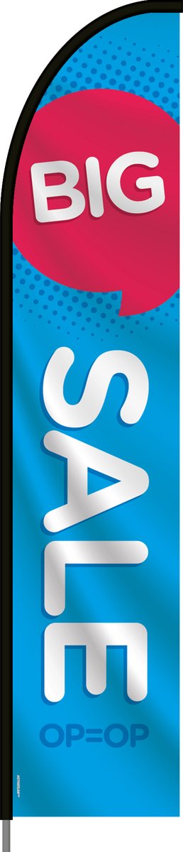Beachflag - Big Sale - Vlag + Hengelsysteem + Draagtas - Actievlag.nl