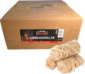 GrillKing - Aanmaakkrullen - Circa 420 stuks  5kg FSC® - Voordeeldoos - Houtwol - Aanmaakwokkels - Lange brandduur - BBQ aansteker - Milieuvriendelijk - Geurloos