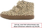 Shoesme beige klittenband-bootie met zwarte dots