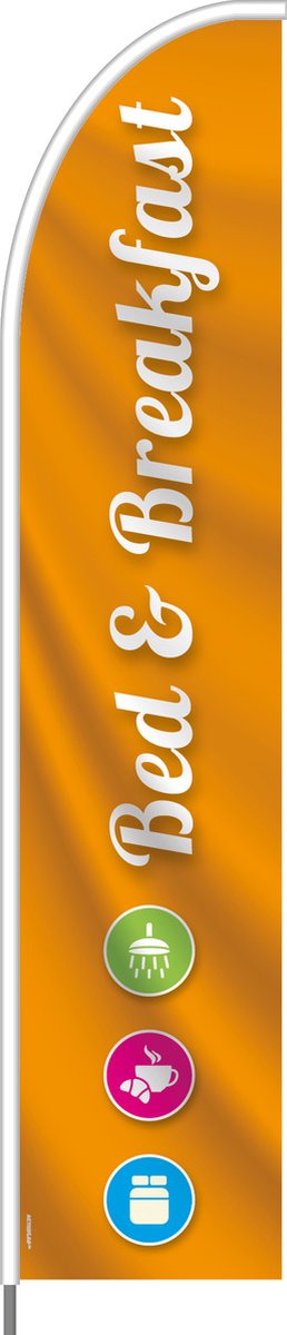 Beachflag - Bed & Breakfast - Vlag + Hengelsysteem + Draagtas - Actievlag.nl