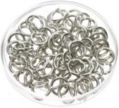 Buigring 5 mm 0,5 mm dik mat zilverplated, 250 st