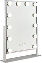Bright Beauty Vanity make up spiegel met verlichting - zilver - dimbaar met drie lichtstanden