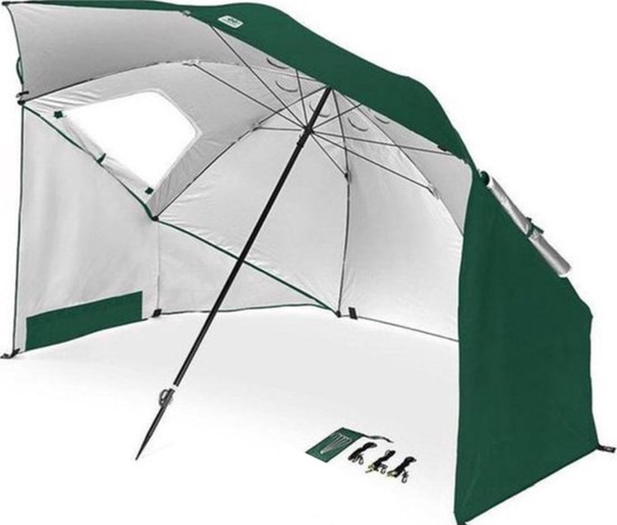 Bol.com Merah Strandtent Parasol - windscherm - zon- en windbestendig - groen aanbieding