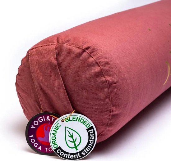 Sattva - Bolster rond Maanfasen bio katoen - Oud Roze van Sattva — afbeelding 4