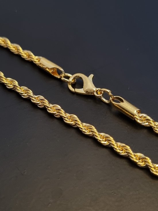 Diamond Boss - Rope Ketting - 60 cm - Goud plated