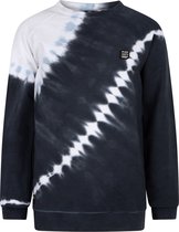 Indian Blue jongens sweater met ronde hals Tie Dye Navy Blue