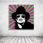 Pop Art Michael Jackson Poster in lijst - 90 x 90 cm en 2 cm dik - Fotopapier Mat 180 gr Framed - Popart Wanddecoratie inclusief lijst