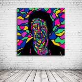 Lou Reed Pop Art Poster in lijst - 90 x 90 cm en 2 cm dik - Fotopapier Mat 180 gr Framed - Popart Wanddecoratie inclusief lijst