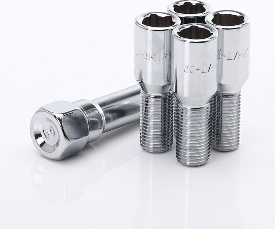 Wielbouten set GOUD M12x1.5 draadlengte 27mm 20 stuks en sleutel Wielbouten set GOUD M12x1.5 draadlengte 27mm 20 stuks en sleutel