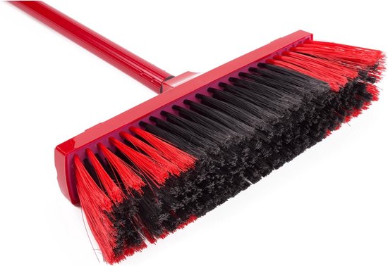 Synx Tools Binnenbezem Rood - Zachte Bezems - Kamerveger - Veger / Zachte Bezem met Steel 130cm - Binnen Bezem - Veger - Schoonmaken Besem — afbeelding 2