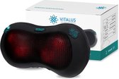 Vitalus - Shiatsu Massagekussen San™ - Draadloos - 2 Warmtestanden - Extra Batterijduur - Instelbaar