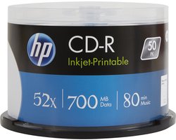HP CRE00017WIP CD-R disc 700 MB 50 stuk(s) Spindel Bedrukbaar