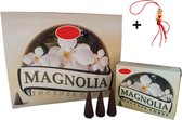 2 Pakjes - Wierook - Wierookkegeltjes - Kegeltjes - Kegels - Incense Cones - Magnolia - 20 Kegeltjes + Gelukspoppetje