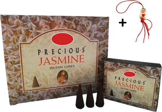 2 Pakjes - Wierook - Wierookkegeltjes - Kegeltjes - Kegels - Incense Cones - Jasmijn - Jasmine - 20 Kegeltjes + Gelukspoppetje