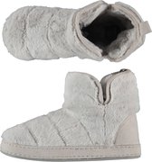 Sloffen - Pantoffels dames - Pantoffels - Sloffen dames - Hoog - Zacht - Lichtgrijs - Maat 41/42