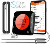 C'est Sibon BF-5 BBQ Thermometer – Bluetooth/ Draadloos met App - Vleesthermometer met 2 Sondes – Oventhermometer