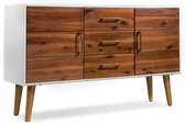 Furnibella - Acaciahouten Dressoir Massief Wandkast Opbergmeubel Dressoirs Kastje