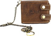 Wild Leather Only !!! Portemonnee Heren Buffel Leer Donkerbruin