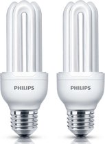 Philips Genie Spaarlamp E27 - 11W (50W) - Warm Wit Licht - Niet Dimbaar - 2 stuks