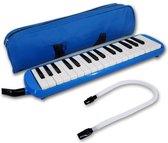 Lulu Melodica - Keyboard Kinderen Blauw - Blaas Piano - Muziekinstrument - Muziek Speelgoed - Met Draagtas & Extra Mondstuk - 32 Toetsen