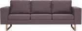 Furnibella – Driezitsbank Stof Taupe Bank Zitbank Sofa Driezitter Zitmeubel Banken