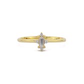 2bs jewelry dames ring, diamanten ring, gouden ring, Baguette Ring Valentijns cadeau, 14k goud, SI