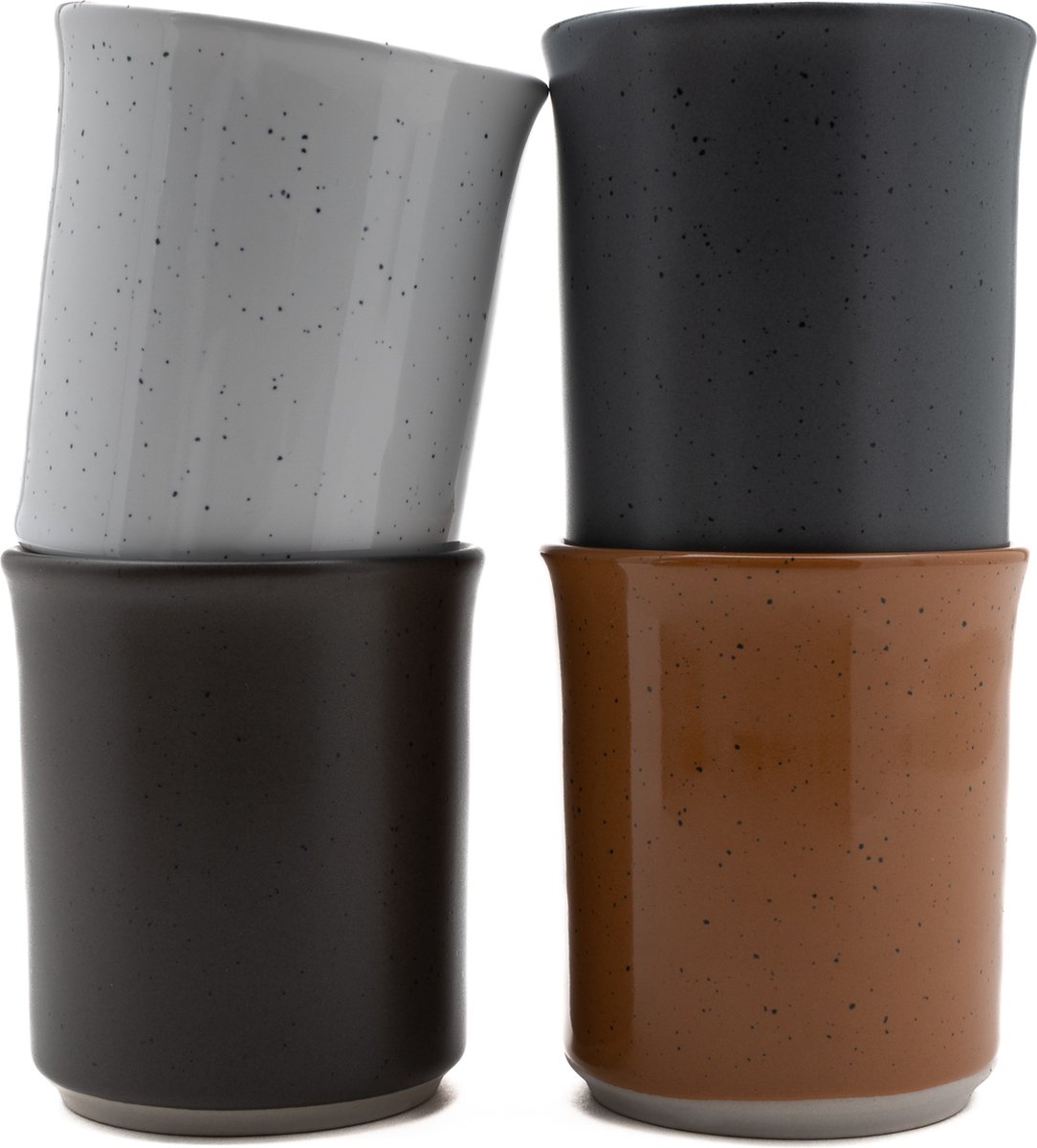 Koffiekopjes - koffiemok - koffiebeker - set van 4 kopjes - 150ML - keramiek - hip en trendy - kado voor hem & haar