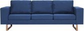 Furnibella – Driezitsbank Stof Blauw Bank Zitbank Sofa Driezitter Zitmeubel Banken