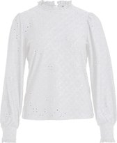 Vila Blouse Vikawa L/s Top/su - Noos 14073700 Optical Snow Dames Maat - S