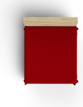 Jersey hoeslaken - rood bordeauxrood - 90x200 en 100x200 cm - stretch - 100% katoen