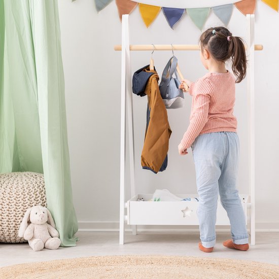 Houten Kledingrek - voor Kinderen (DSS-36783.0
